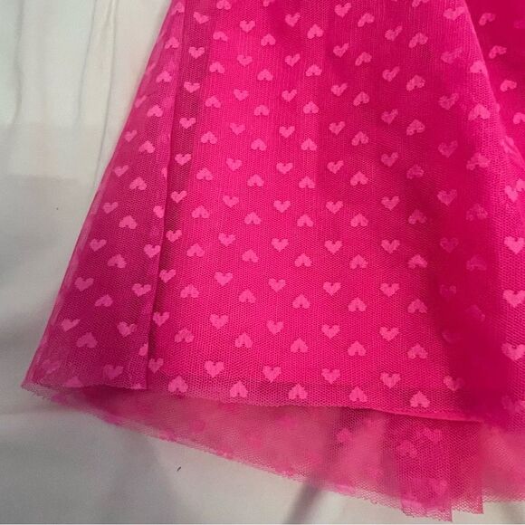 Cat and Jack girls tulle pink skirt with heart detail size xs 4/5 - Picture 5 of 7